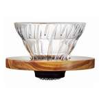 قهوه ساز هاریو v60 شیشه و چوب thumb 1